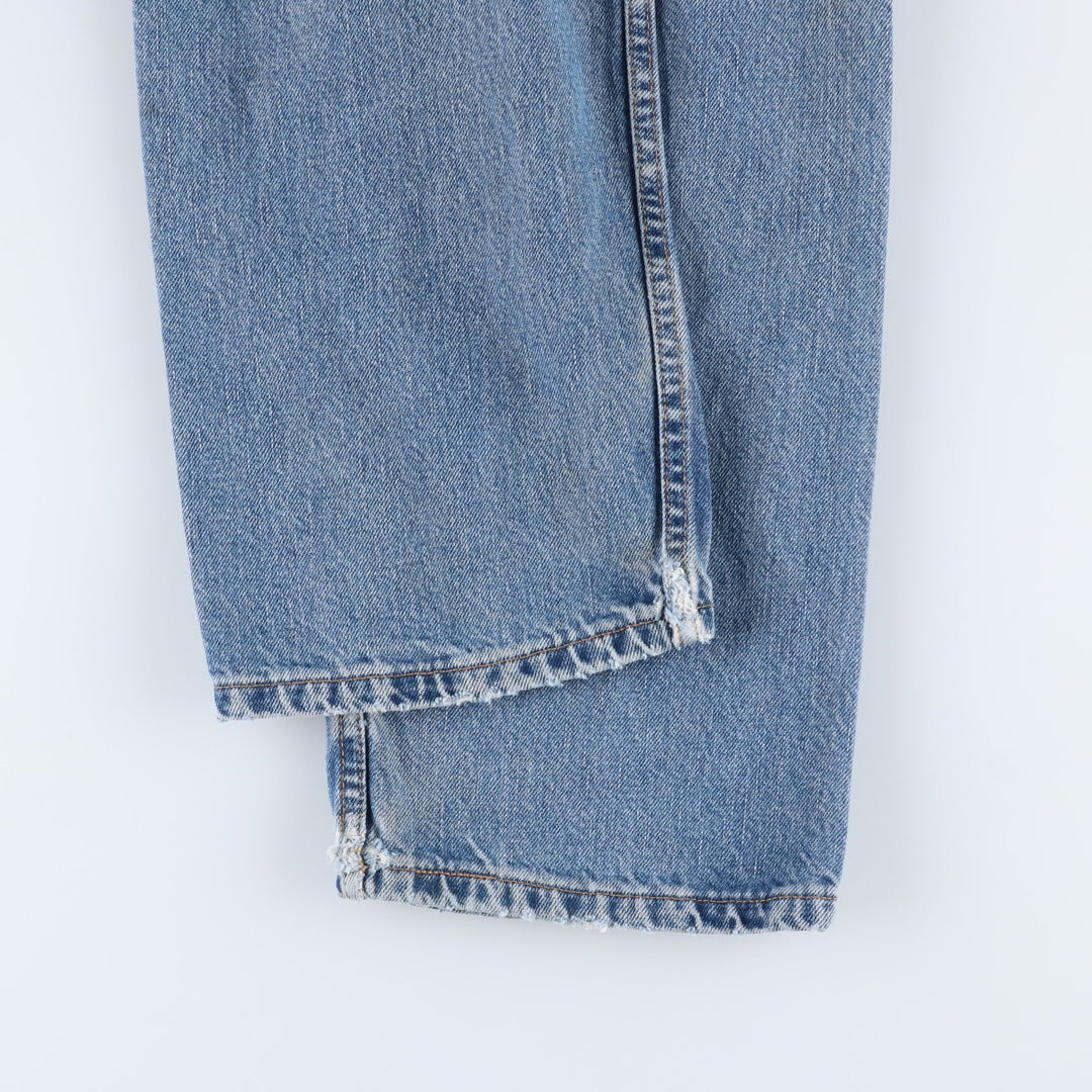 00'S Levi's 505 tapered denim pants for men, size w35 cotton blue type Vintage Second Hand