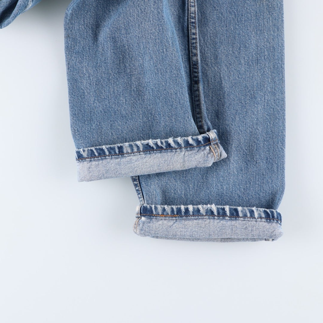 00'S Levi's 505 tapered denim pants for men, size w35 cotton blue type Vintage Second Hand