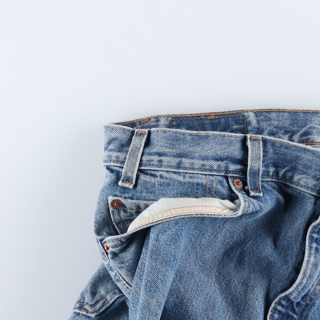 00'S Levi's 505 tapered denim pants for men, size w35 cotton blue type Vintage Second Hand