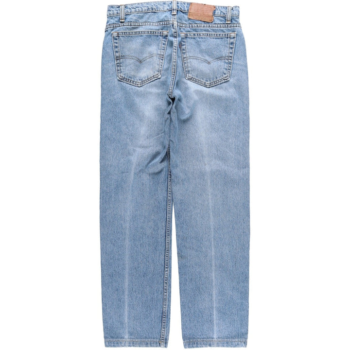 Levi's 505 Plain Tapered Denim Pants, Made in Canada, W34L31 (equivalent to men's W32), Zipper Fly, Fade-to-Length. cotton Blue type light blue Vintage Second Hand