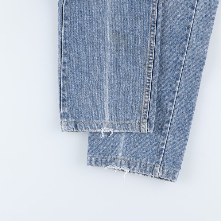 Levi's 505 Plain Tapered Denim Pants, Made in Canada, W34L31 (equivalent to men's W32), Zipper Fly, Fade-to-Length. cotton Blue type light blue Vintage Second Hand