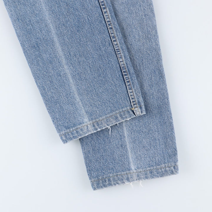 Levi's 505 Plain Tapered Denim Pants, Made in Canada, W34L31 (equivalent to men's W32), Zipper Fly, Fade-to-Length. cotton Blue type light blue Vintage Second Hand