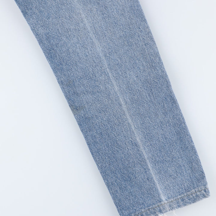 Levi's 505 Plain Tapered Denim Pants, Made in Canada, W34L31 (equivalent to men's W32), Zipper Fly, Fade-to-Length. cotton Blue type light blue Vintage Second Hand