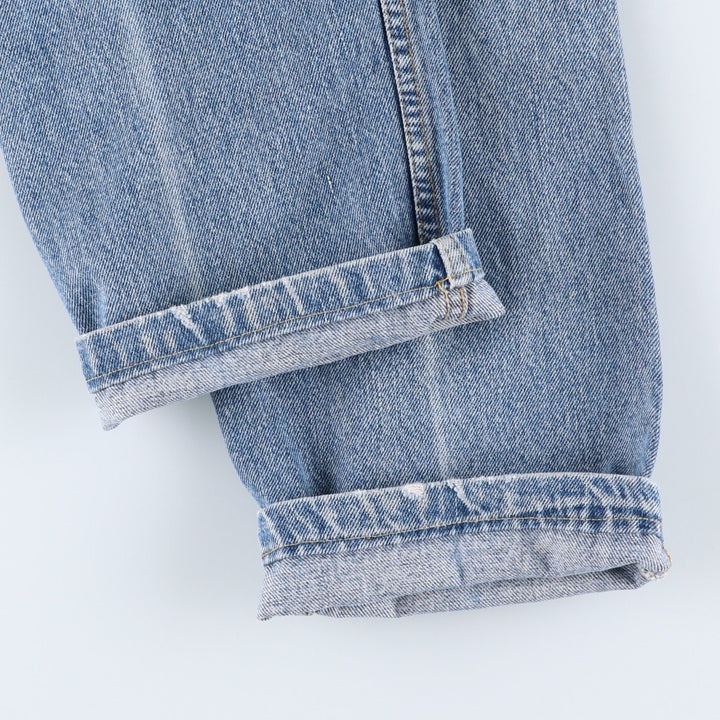 Levi's 505 Plain Tapered Denim Pants, Made in Canada, W34L31 (equivalent to men's W32), Zipper Fly, Fade-to-Length. cotton Blue type light blue Vintage Second Hand