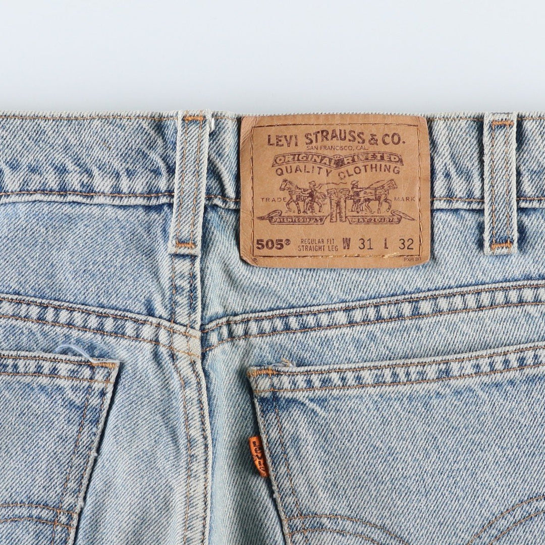90'S Levi's 505 Orange Tab Tapered Denim Pants Men's W30 Vintage cotton Blue type light blue Vintage Second Hand