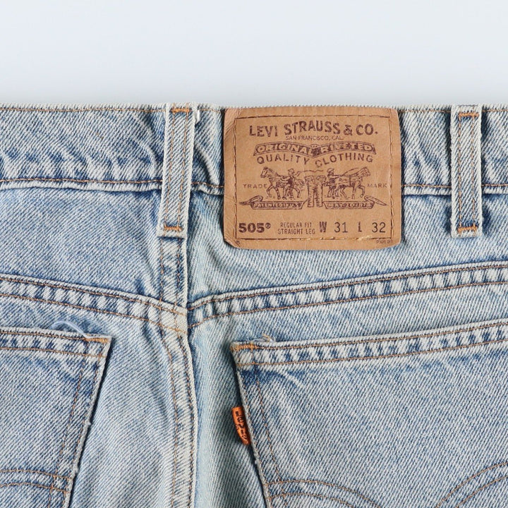 90'S Levi's 505 Orange Tab Tapered Denim Pants Men's W30 Vintage cotton Blue type light blue Vintage Second Hand