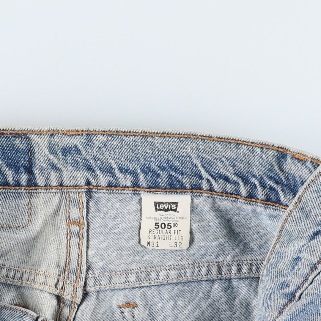 90'S Levi's 505 Orange Tab Tapered Denim Pants Men's W30 Vintage cotton Blue type light blue Vintage Second Hand