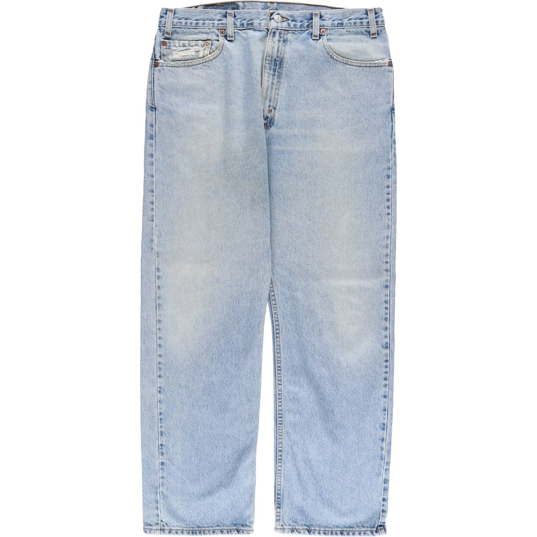 00'S Levi's 505 REGULAR FIT STRAIGHT LEG tapered denim pants for men, size w35 cotton Blue type light blue Vintage Second Hand