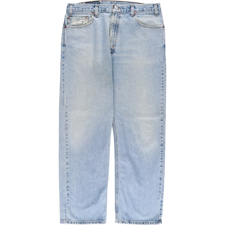 00'S Levi's 505 REGULAR FIT STRAIGHT LEG tapered denim pants for men, size w35 cotton Blue type light blue Vintage Second Hand