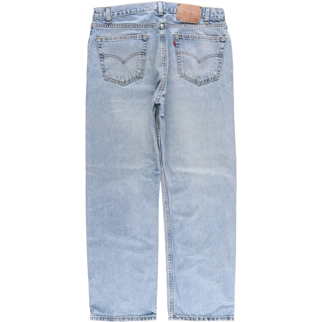 00'S Levi's 505 REGULAR FIT STRAIGHT LEG tapered denim pants for men, size w35 cotton Blue type light blue Vintage Second Hand