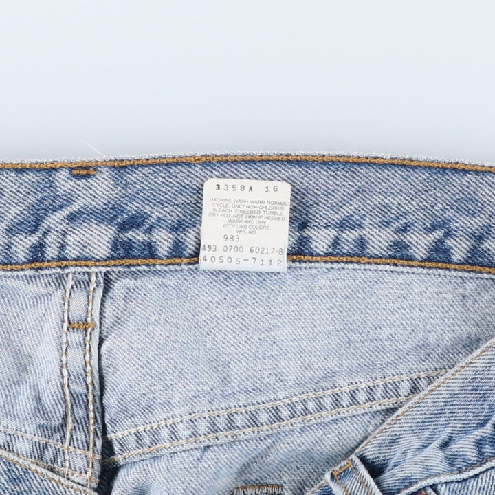 00'S Levi's 505 REGULAR FIT STRAIGHT LEG tapered denim pants for men, size w35 cotton Blue type light blue Vintage Second Hand