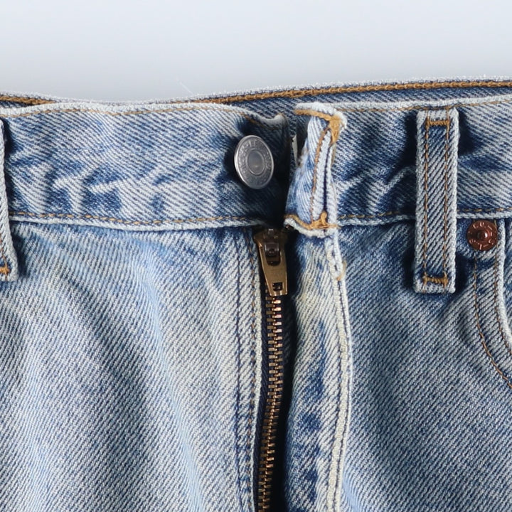 00'S Levi's 505 REGULAR FIT STRAIGHT LEG tapered denim pants for men, size w35 cotton Blue type light blue Vintage Second Hand