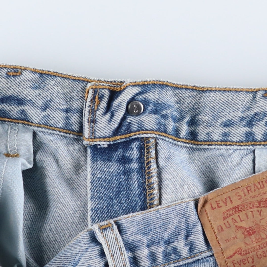 00'S Levi's 505 REGULAR FIT STRAIGHT LEG tapered denim pants for men, size w35 cotton Blue type light blue Vintage Second Hand
