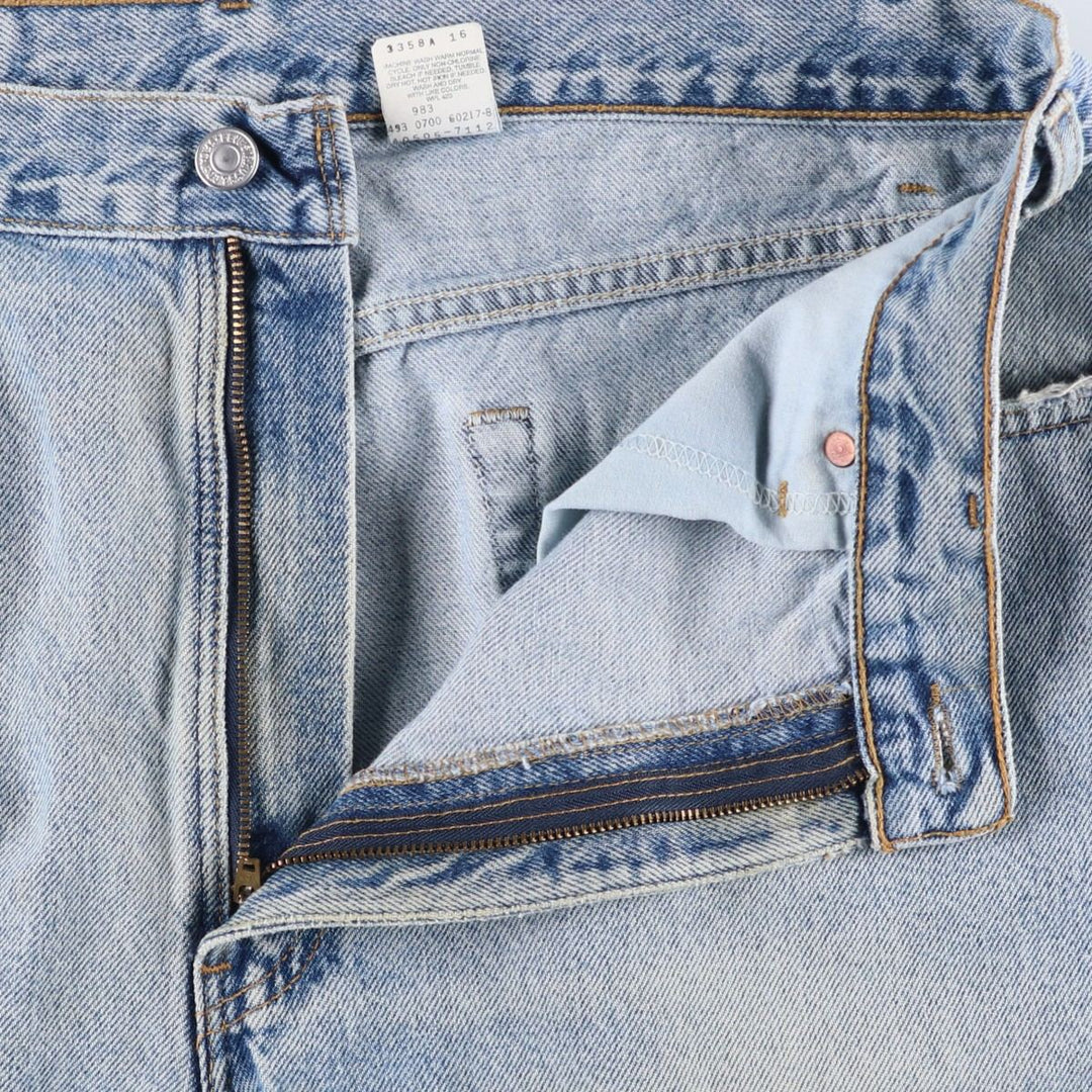 00'S Levi's 505 REGULAR FIT STRAIGHT LEG tapered denim pants for men, size w35 cotton Blue type light blue Vintage Second Hand
