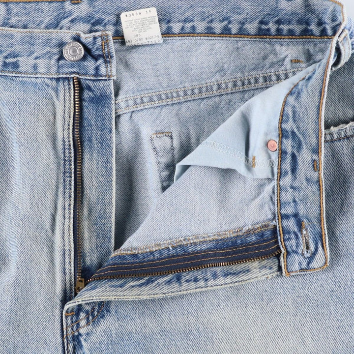 00'S Levi's 505 REGULAR FIT STRAIGHT LEG tapered denim pants for men, size w35 cotton Blue type light blue Vintage Second Hand