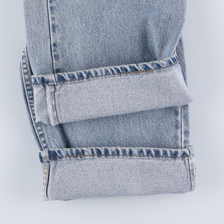 00'S Levi's 505 REGULAR FIT STRAIGHT LEG tapered denim pants for men, size w35 cotton Blue type light blue Vintage Second Hand