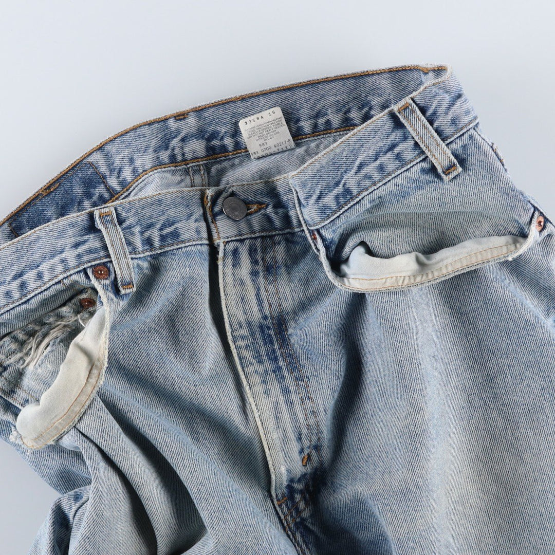 00'S Levi's 505 REGULAR FIT STRAIGHT LEG tapered denim pants for men, size w35 cotton Blue type light blue Vintage Second Hand