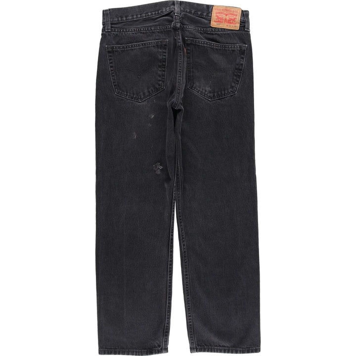 Levi's 505 Black Denim Tapered Denim Pants for Men, W33 equivalent cotton black type Vintage Second Hand