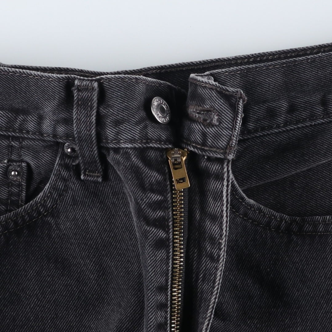 Levi's 505 Black Denim Tapered Denim Pants for Men, W33 equivalent cotton black type Vintage Second Hand