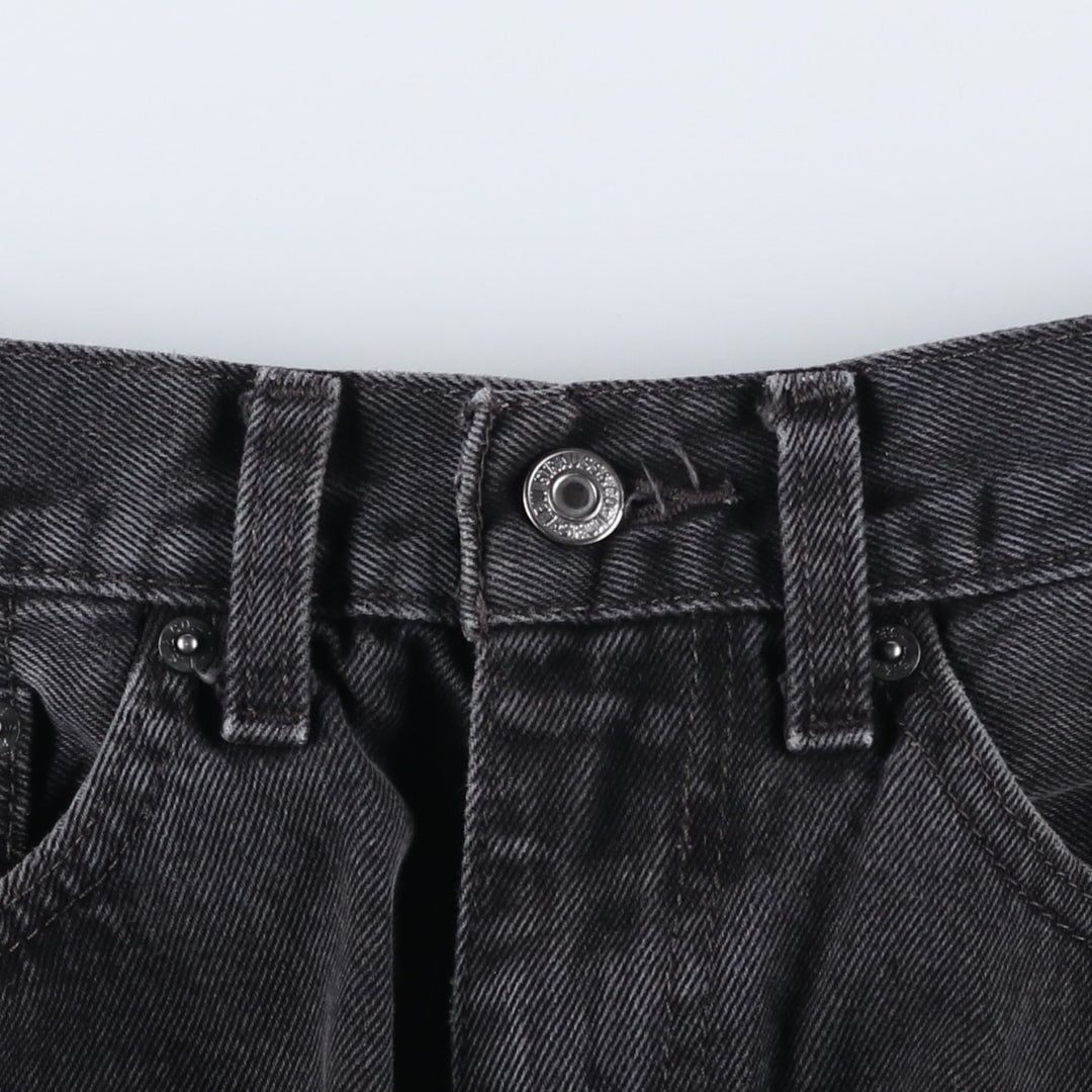 Levi's 505 Black Denim Tapered Denim Pants for Men, W33 equivalent cotton black type Vintage Second Hand