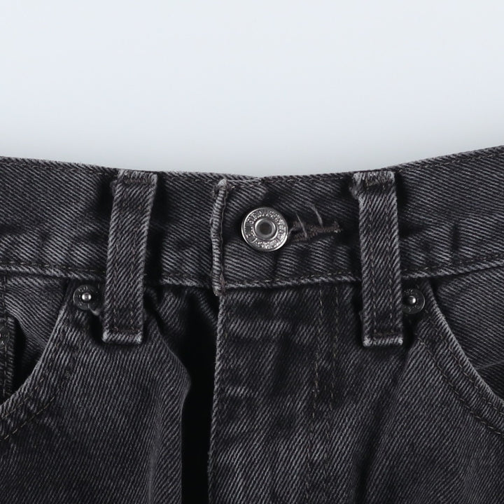 Levi's 505 Black Denim Tapered Denim Pants for Men, W33 equivalent cotton black type Vintage Second Hand