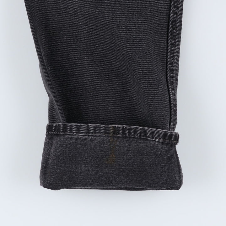 Levi's 505 Black Denim Tapered Denim Pants for Men, W33 equivalent cotton black type Vintage Second Hand