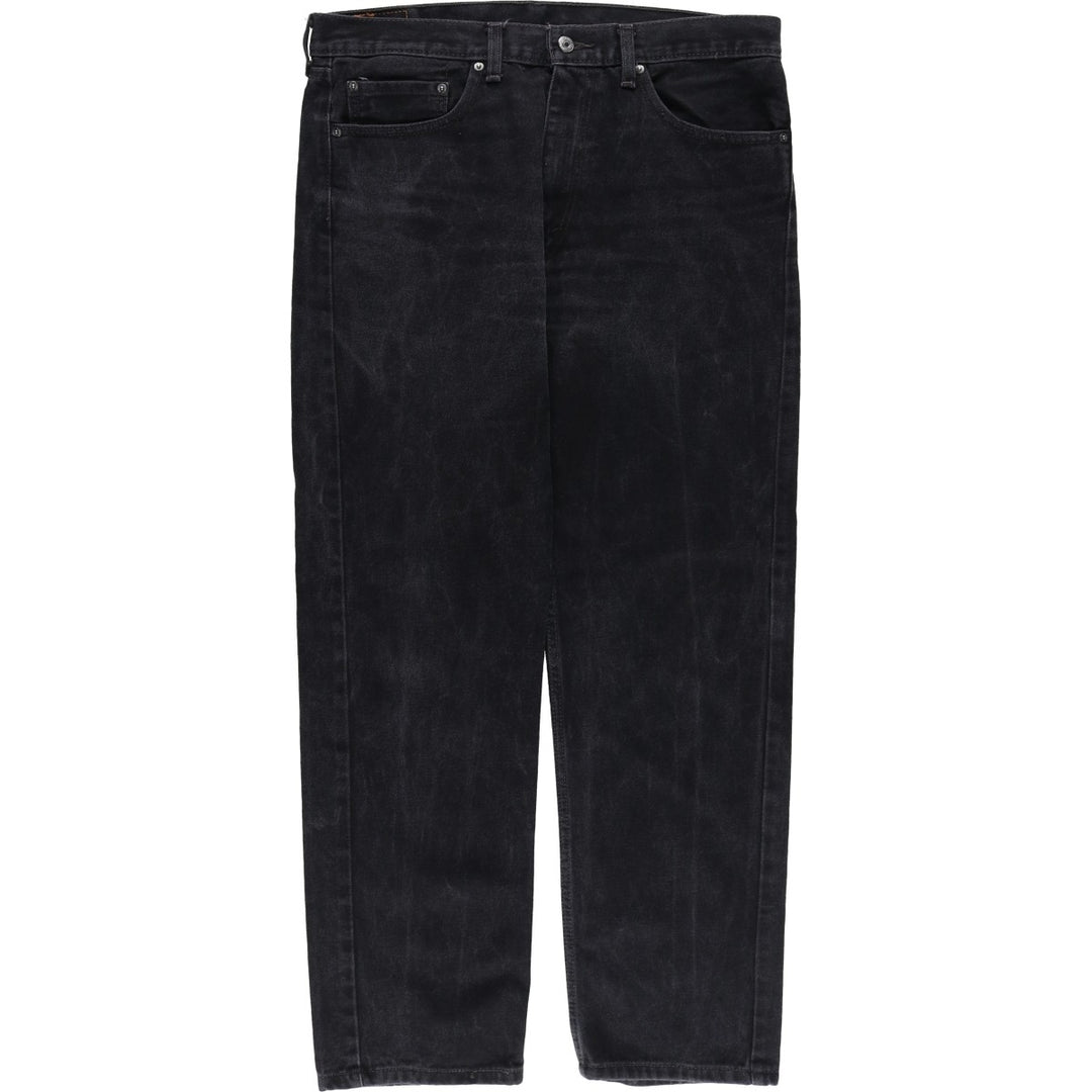 Levi's 505 Black Denim Tapered Denim Pants for Men, W36 cotton black type Vintage Second Hand