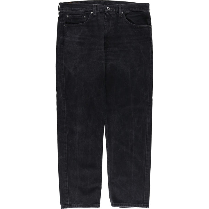 Levi's 505 Black Denim Tapered Denim Pants for Men, W36 cotton black type Vintage Second Hand