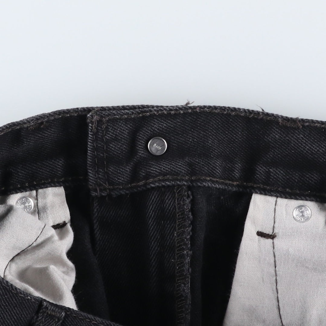 Levi's 505 Black Denim Tapered Denim Pants for Men, W36 cotton black type Vintage Second Hand