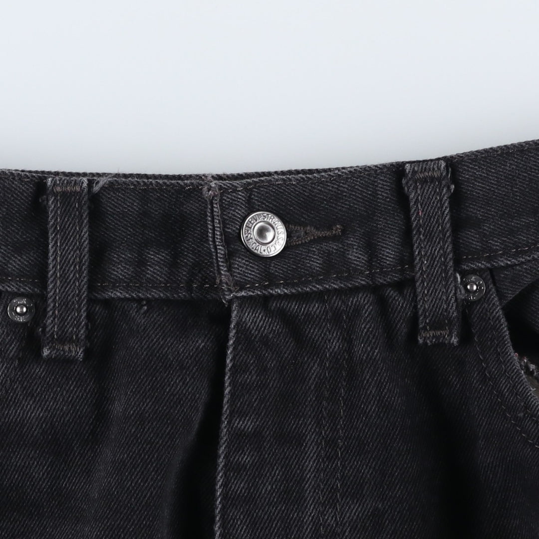 Levi's 505 Black Denim Tapered Denim Pants for Men, W36 cotton black type Vintage Second Hand
