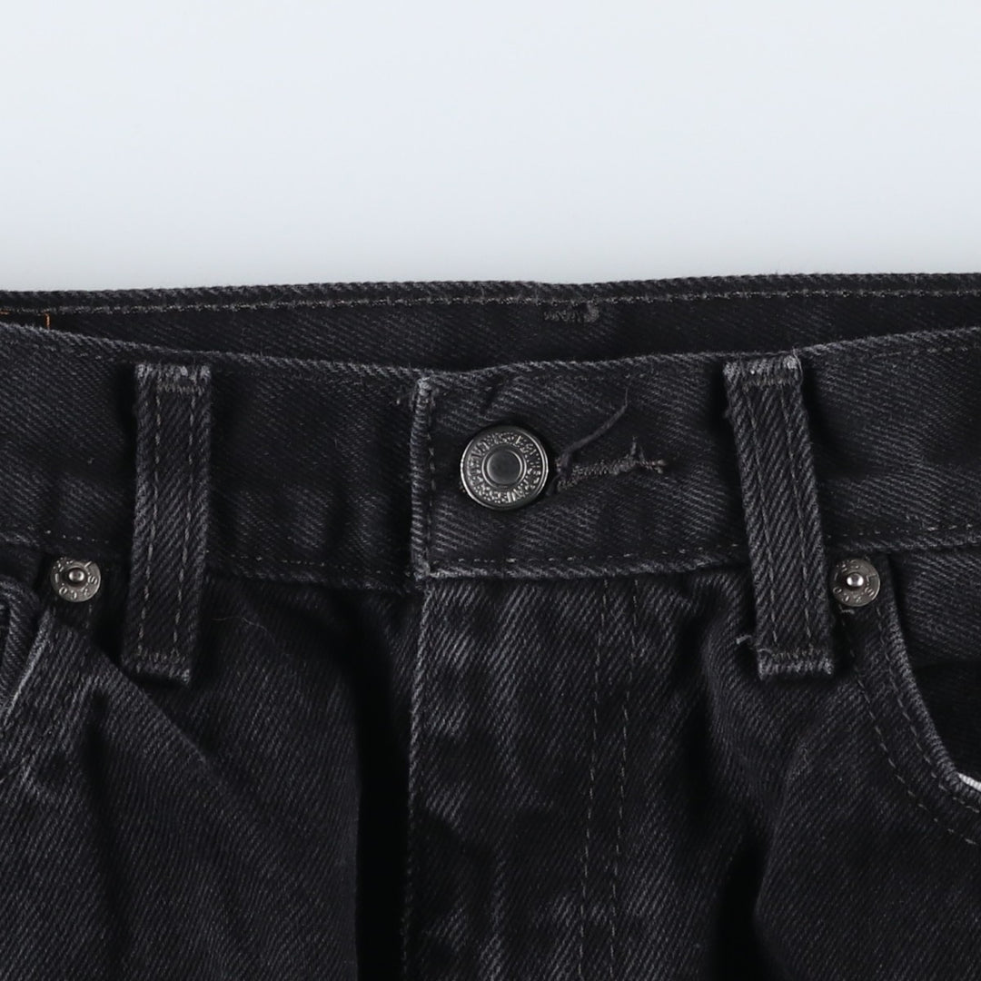 Levi's 505 Black Denim Tapered Denim Pants for Men, W34 equivalent cotton black type Vintage Second Hand