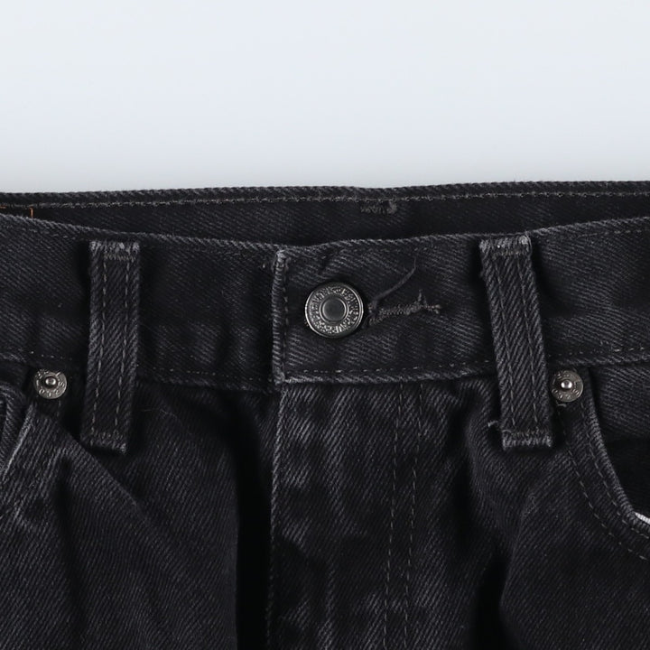 Levi's 505 Black Denim Tapered Denim Pants for Men, W34 equivalent cotton black type Vintage Second Hand
