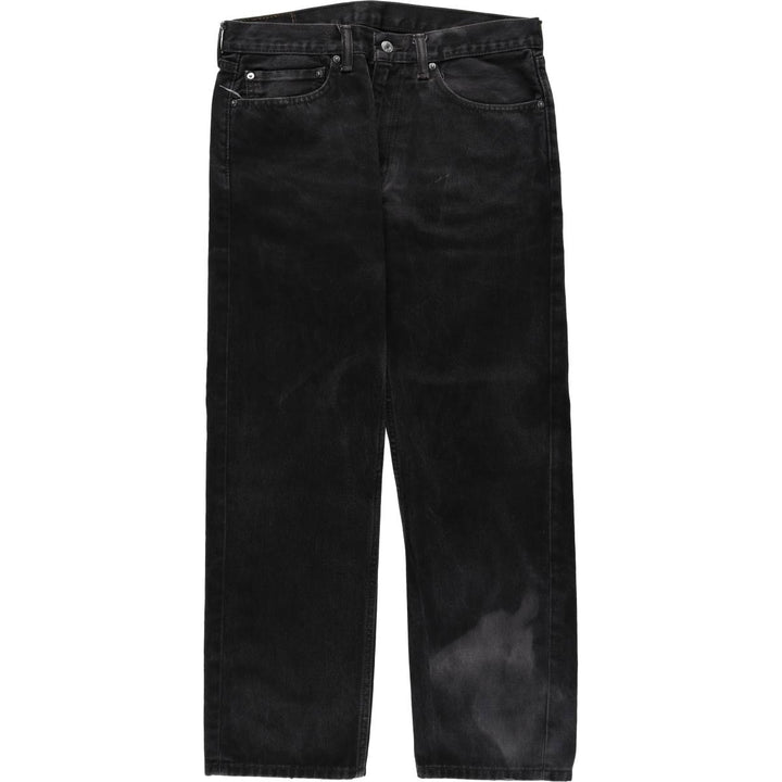 Levi's 505 Black Denim Tapered Denim Pants for Men, W34 equivalent cotton black type Vintage Second Hand