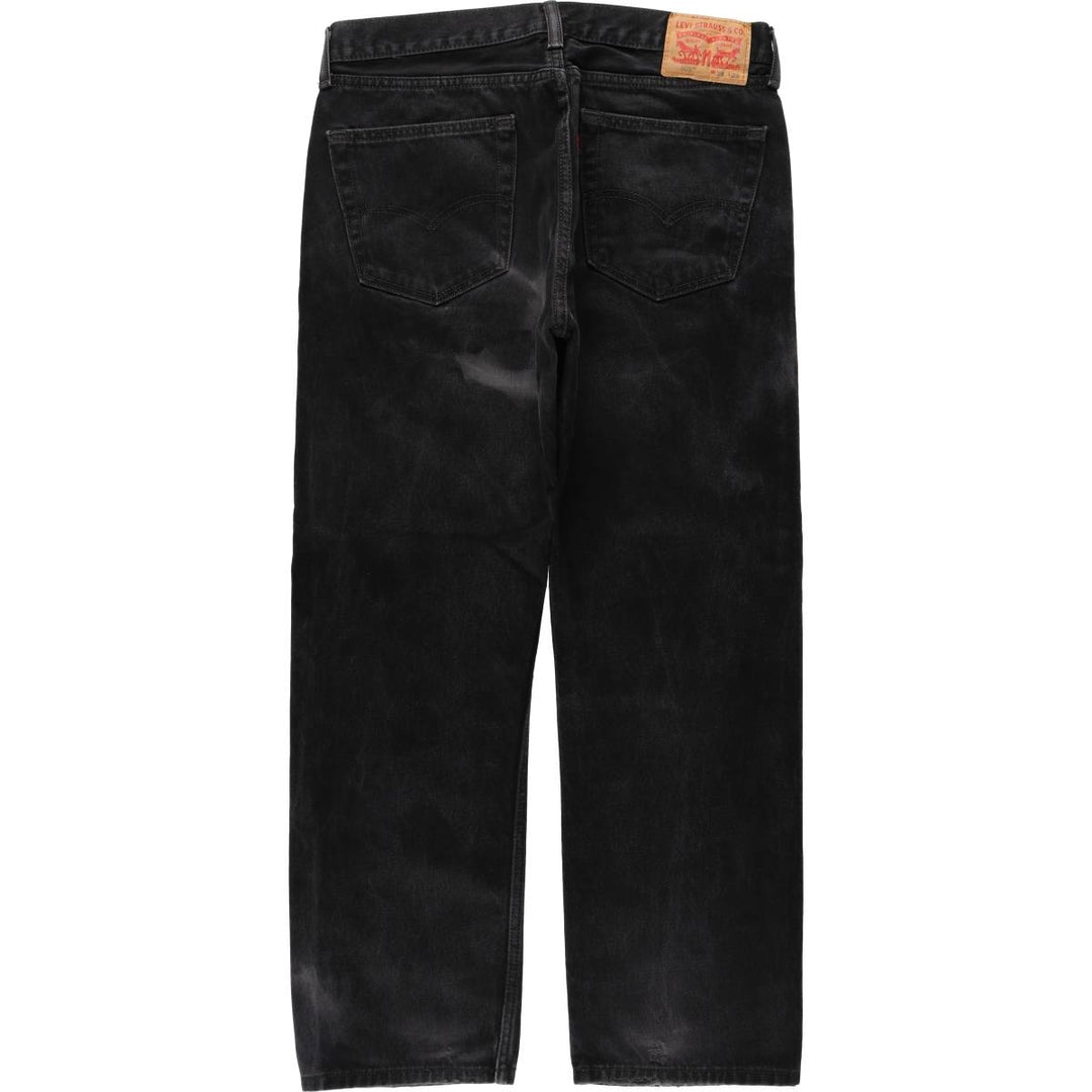 Levi's 505 Black Denim Tapered Denim Pants for Men, W34 equivalent cotton black type Vintage Second Hand