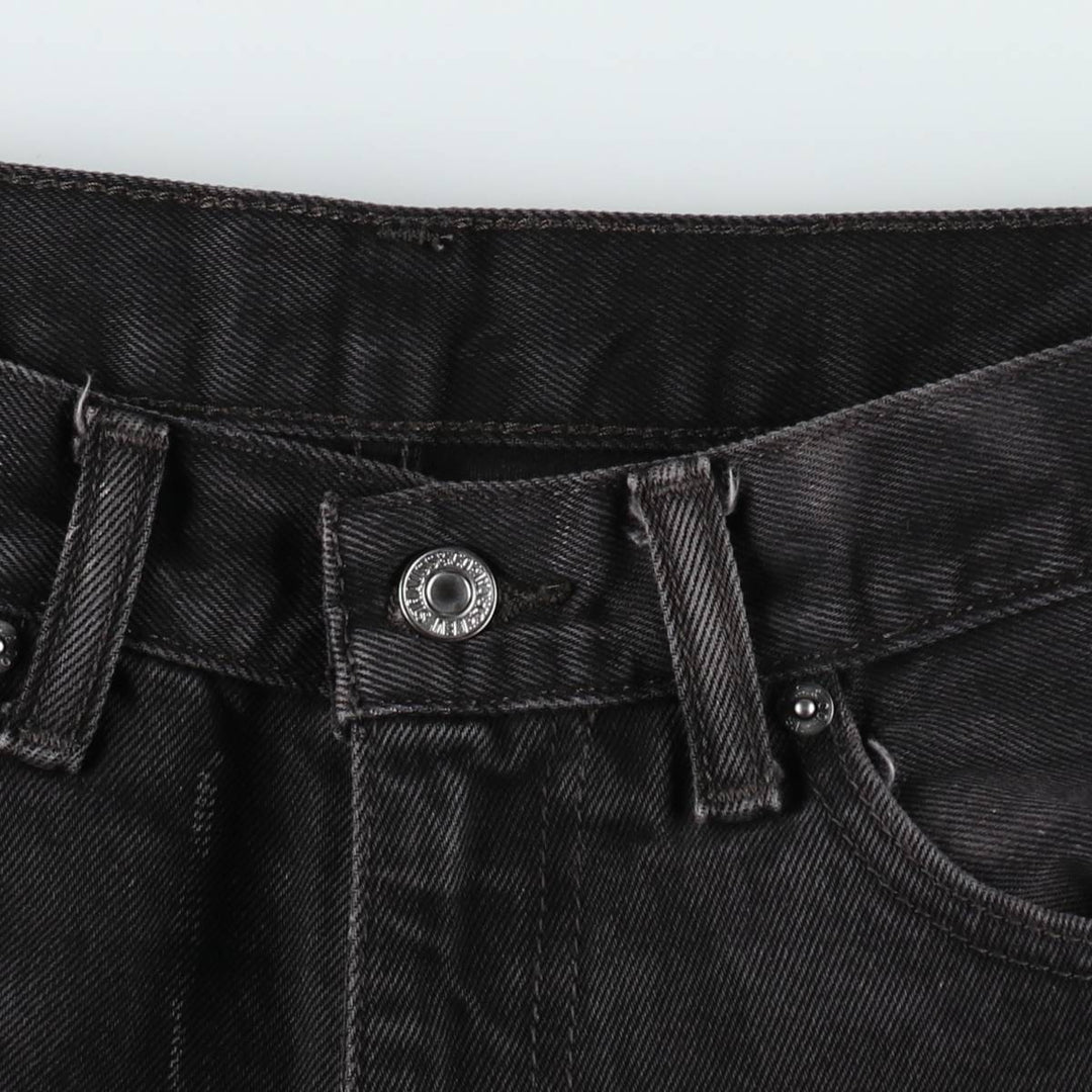 Levi's 505 Black Denim Tapered Denim Pants for Men, W34 equivalent cotton black type Vintage Second Hand