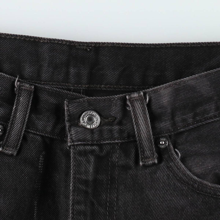 Levi's 505 Black Denim Tapered Denim Pants for Men, W34 equivalent cotton black type Vintage Second Hand