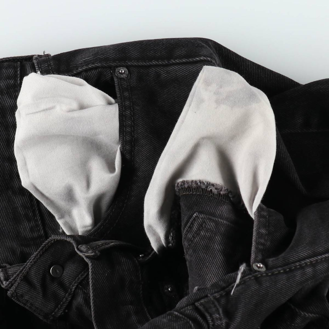 Levi's 505 Black Denim Tapered Denim Pants for Men, W34 equivalent cotton black type Vintage Second Hand