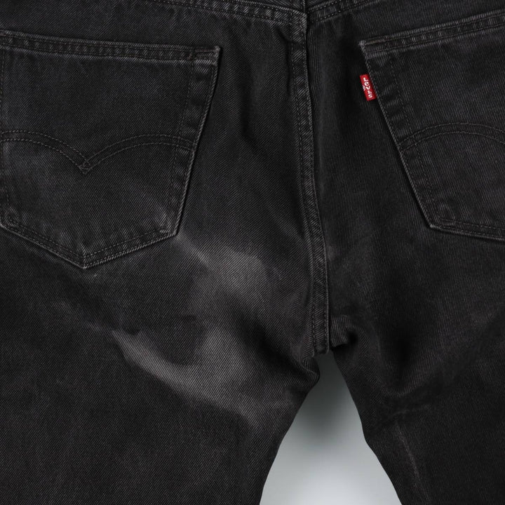 Levi's 505 Black Denim Tapered Denim Pants for Men, W34 equivalent cotton black type Vintage Second Hand