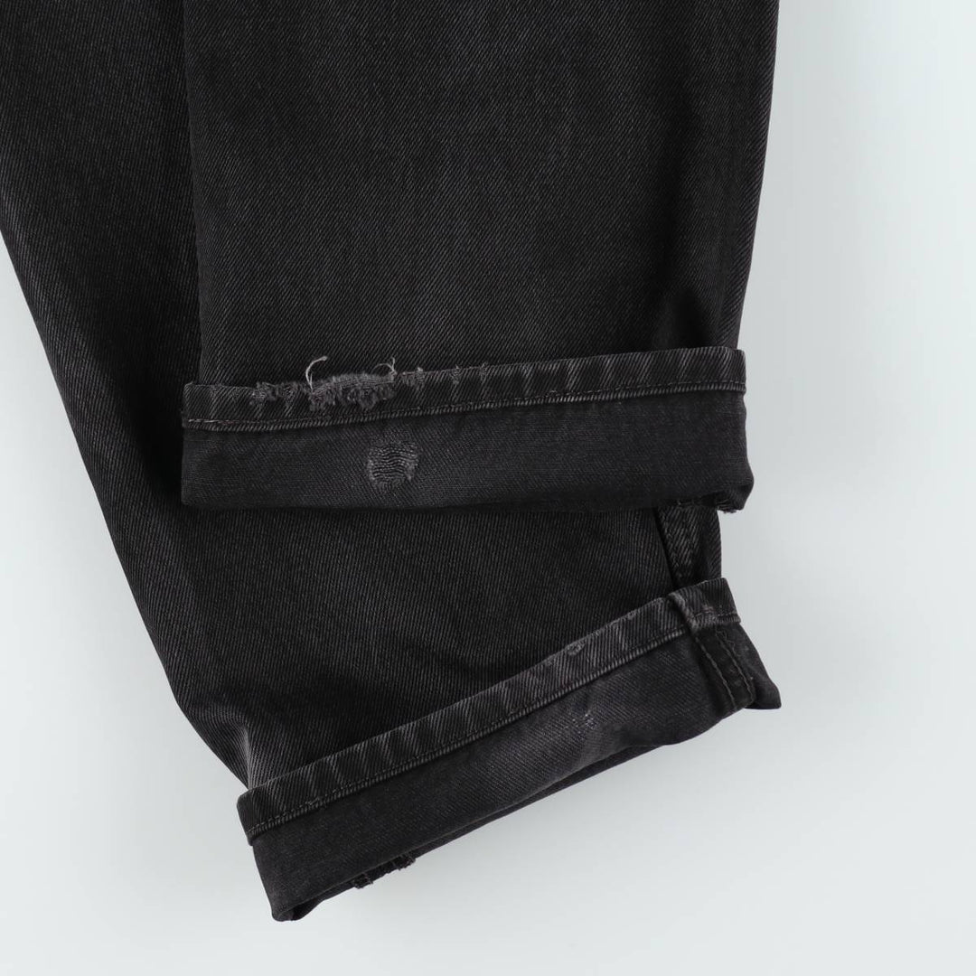 Levi's 505 Black Denim Tapered Denim Pants for Men, W34 equivalent cotton black type Vintage Second Hand