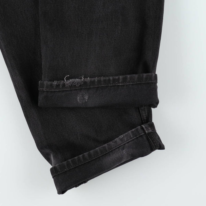 Levi's 505 Black Denim Tapered Denim Pants for Men, W34 equivalent cotton black type Vintage Second Hand