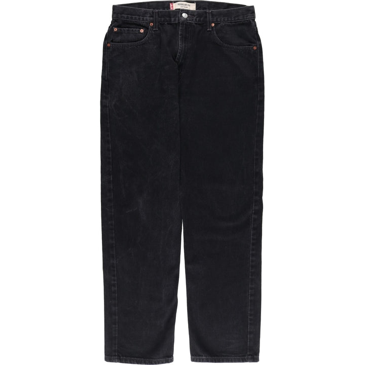 Levi's 505 REGULAR FIT Black Denim Tapered Denim Pants Men's W34 cotton black type Vintage Second Hand