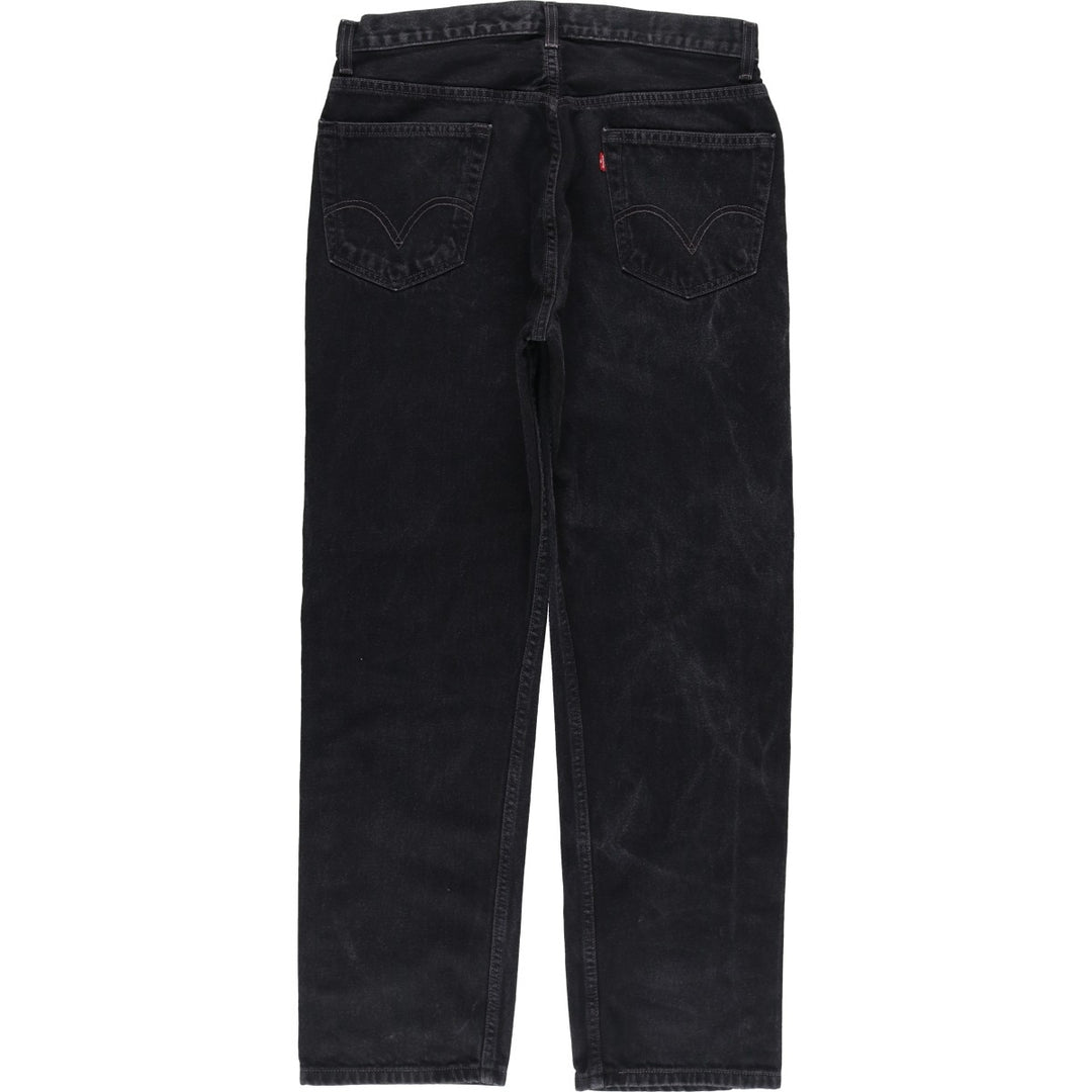 Levi's 505 REGULAR FIT Black Denim Tapered Denim Pants Men's W34 cotton black type Vintage Second Hand