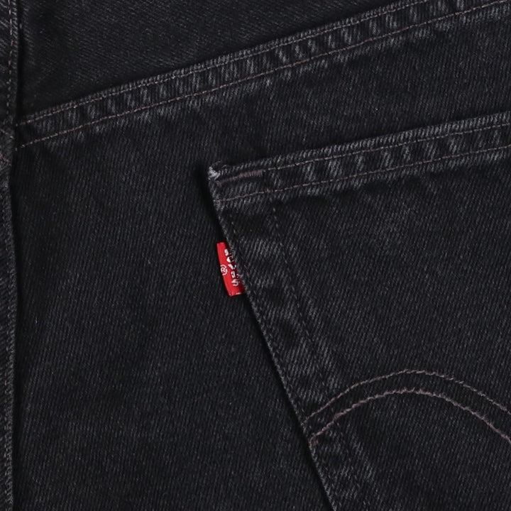 Levi's 505 REGULAR FIT Black Denim Tapered Denim Pants Men's W34 cotton black type Vintage Second Hand