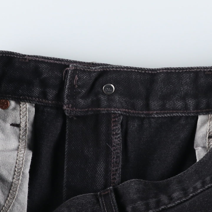 Levi's 505 REGULAR FIT Black Denim Tapered Denim Pants Men's W34 cotton black type Vintage Second Hand