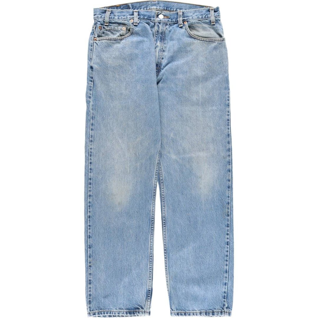 00'S Levi's 505 REGULAR FIT STRAIGHT LEG tapered denim pants for men, size w36 cotton Blue type light blue Vintage Second Hand