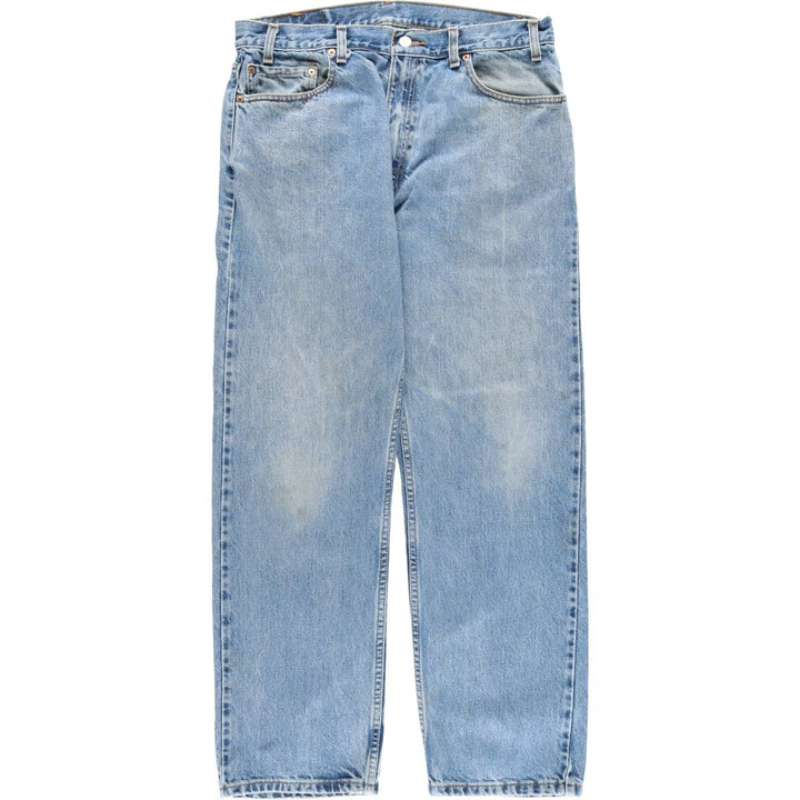 00'S Levi's 505 REGULAR FIT STRAIGHT LEG tapered denim pants for men, size w36 cotton Blue type light blue Vintage Second Hand