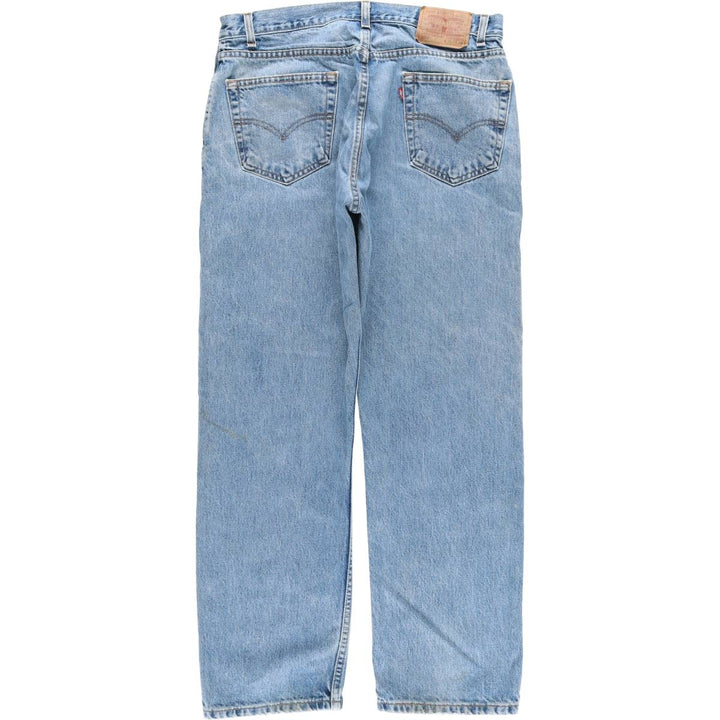00'S Levi's 505 REGULAR FIT STRAIGHT LEG tapered denim pants for men, size w36 cotton Blue type light blue Vintage Second Hand