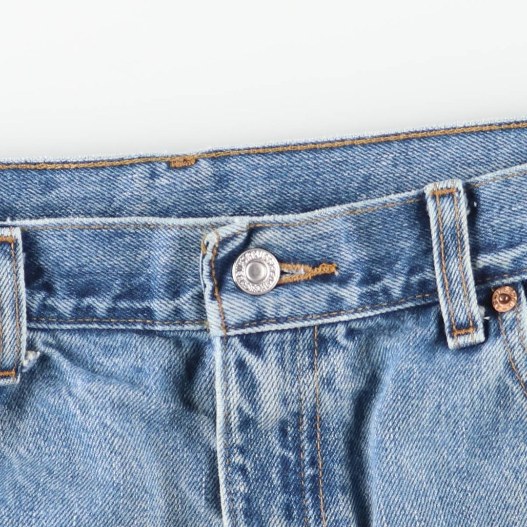 00'S Levi's 505 REGULAR FIT STRAIGHT LEG tapered denim pants for men, size w36 cotton Blue type light blue Vintage Second Hand