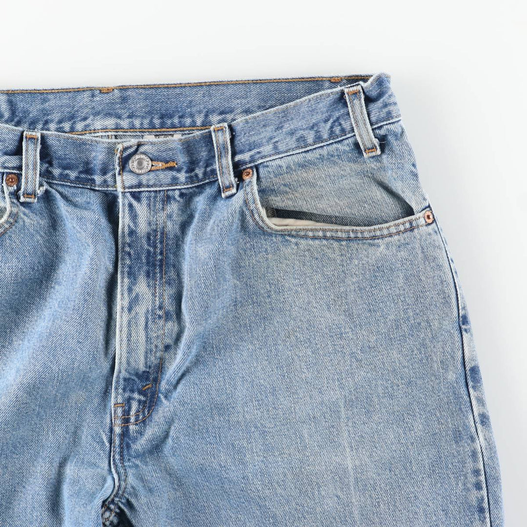 00'S Levi's 505 REGULAR FIT STRAIGHT LEG tapered denim pants for men, size w36 cotton Blue type light blue Vintage Second Hand