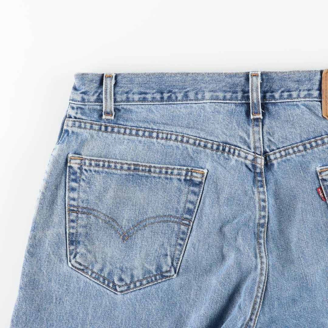 00'S Levi's 505 REGULAR FIT STRAIGHT LEG tapered denim pants for men, size w36 cotton Blue type light blue Vintage Second Hand